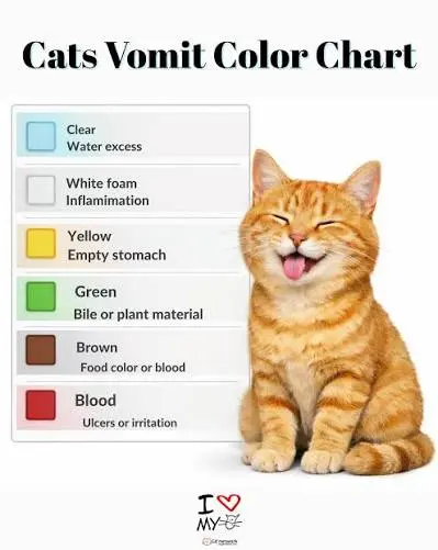 Cat Vomit Color Chart