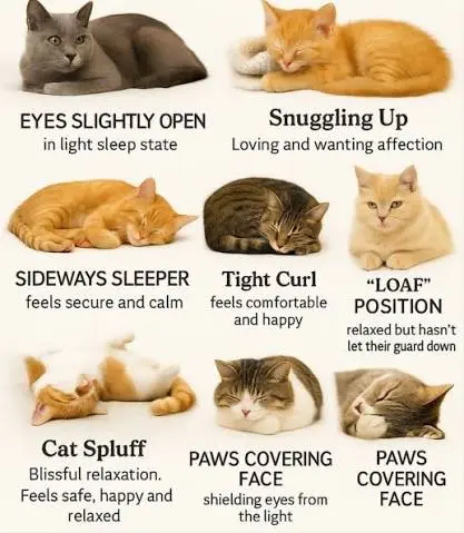 cat sleeping positions
